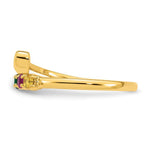 14K Heart with 6 Genuine Birthstone Mother's Ring view