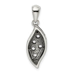 Sterling Silver Antique w/14k 5-stone w/Diamond Family Pendant w/18in Chain view 4