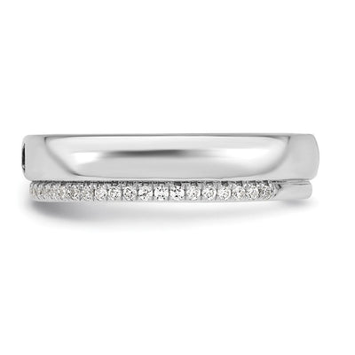 14K White Gold 1 Genuine Birthstone and Diamond Mother's Ring