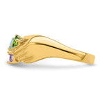 14K 5 Genuine Stone Family Ring view