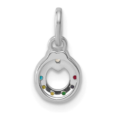 14K WG Dia. Heart w/6 Birthstone Mother's Circle Pend Semi-Mount