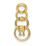 14K 1 Genuine Stone Family Pendant view