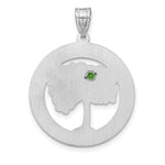 Sterling Silver/Rhodium-plated 1 Birthstone with SS Bezel Family Pendant view 4