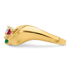 14K 4 Genuine Stone Family Ring view