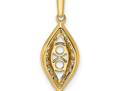 14K gold diamond family pendant, further view