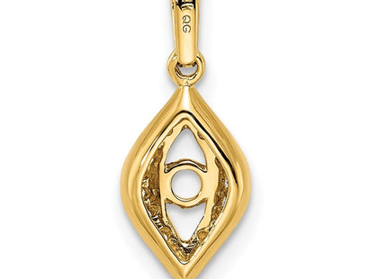 14K gold diamond family pendant, further view