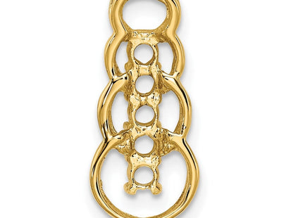 14K gold family pendant, further view
