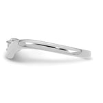 14K White Gold 1 Genuine Birthstone with Diamond Mother's Ring view
