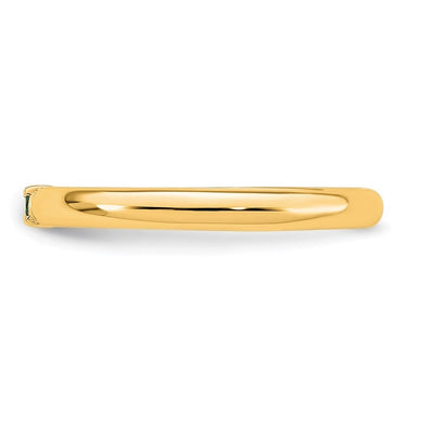 14K Yellow Gold 1 Genuine Birthstone Mother's Ring