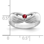 14K White Gold 1 Genuine Stone Family Ring view