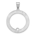 SS/Rhodium-plated 1 Birthstone Circle with SS Bezel Family Pendant view