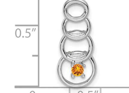 14K white gold family pendant, further view