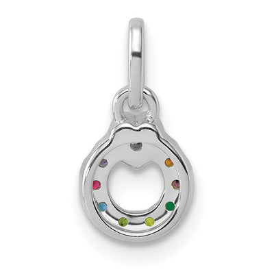 14K WG Dia. Heart w/8 Birthstone Mother's Circle Pend Semi-Mount