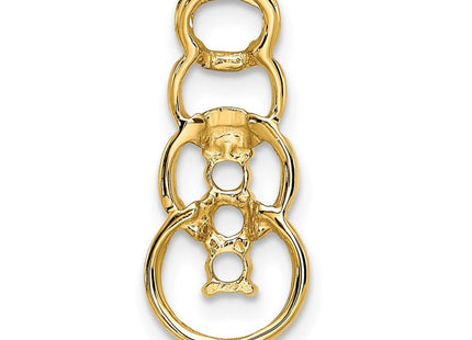 14K gold family pendant, further view