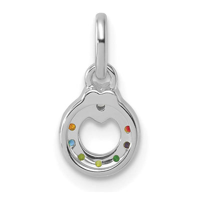14K WG Dia. Heart w/7 Birthstone Mother's Circle Pend Semi-Mount