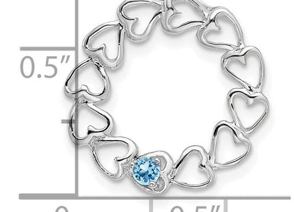 14K white gold family pendant, further view