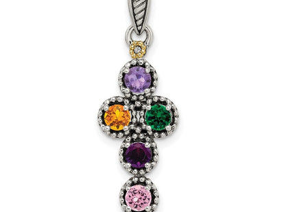 14k/Silver Two-Tone Pendants Style QMPD27 - Classique Jewelry Inc.