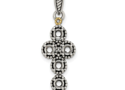 14k/Silver Two-Tone Pendants Style QMPD27 - Classique Jewelry Inc.