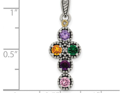 14k/Silver Two-Tone Pendants Style QMPD27 - Classique Jewelry Inc.