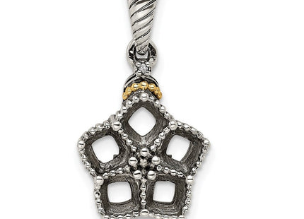 Sterling silver diamond mother pendant, additional view