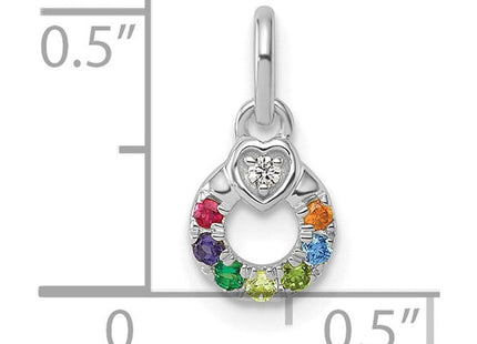 14K gold birthstone pendants & charm, additional view