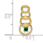 14K 1 Genuine Stone Family Pendant view