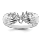 14K White Gold 5 Genuine Stone Family Ring view