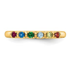 14K Yellow Gold 6 Genuine Birthstone Mother's Ring view