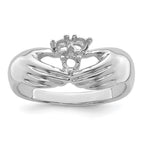 14K White Gold 3 Genuine Stone Family Ring view