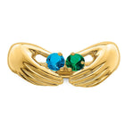 14K 2 Genuine Stone Family Ring view