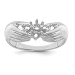 14K White Gold 4 Genuine Stone Family Ring view