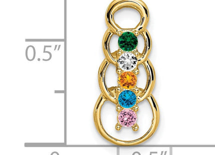 14K gold family pendant, additional view