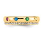 14K 4 Genuine Birthstone and Diamond Mother's Ring view