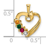 14K 4 Genuine Stone Family Pendant view