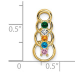 14K 5 Genuine Stone Family Pendant view