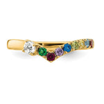 14K 8 Genuine Birthstone with Diamond Mother's Ring view
