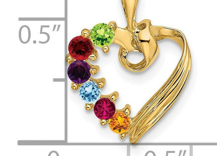 14K yellow gold family pendant, additional view