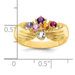 14K 6 Genuine Stone Family Ring view