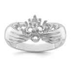 14K White Gold 6 Genuine Stone Family Ring view