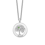Sterling Silver/Rhodium-plated 1 Birthstone with SS Bezel Family Pendant view 5