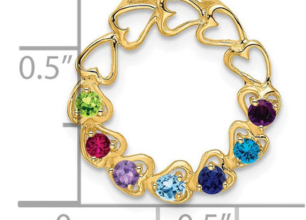 14K gold family pendant, additional view