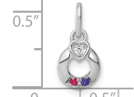 14K gold birthstone pendants & charm, additional view