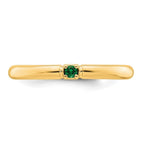 14K Yellow Gold 1 Genuine Birthstone Mother's Ring view