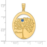 Sterling Silver/Gold-plated 1 Birthstone with SS Bezel Family Pendant view