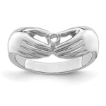 14K White Gold 1 Genuine Stone Family Ring view