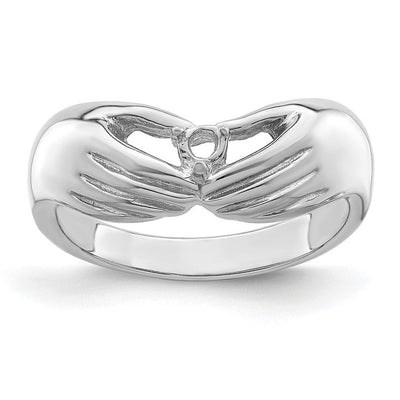 14K White Gold 1 Genuine Stone Family Ring