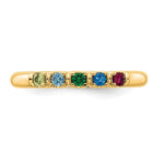 14K Yellow Gold 5 Genuine Birthstone Mother's Ring view