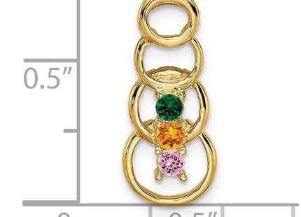 14K gold family pendant, additional view
