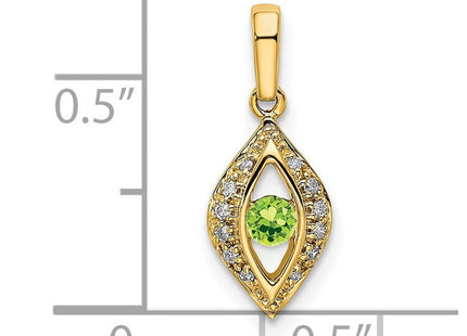 14K yellow gold diamond family pendant, additional view