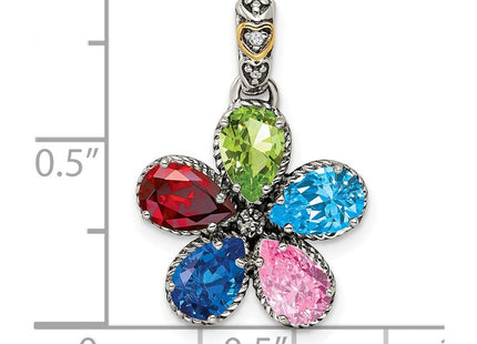 14k/Silver Two-Tone Pendants Style QMPD20 - Classique Jewelry Inc.